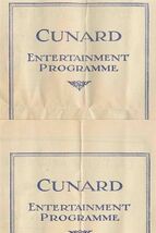 2 Cunard Line Programs &amp; Raymond &amp; Whitcomb Itinerary RMS Scythia 1929 - $17.82