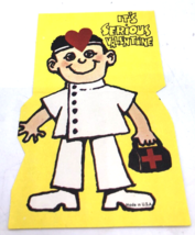 Vtg Valentines Day Card It&#39;s Serious Doctor Dr Medical Bag Sweet Graphics USA - £12.40 GBP