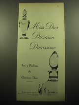 1958 Christian Dior Miss Dior, Diorama, and Diorissimo Perfume Advertisement - £14.50 GBP