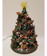 Danbury Mint Yorkie Yorkshire Terrier Dog Christmas Tree Lighted Figurine - £215.12 GBP