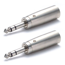 SAPT2 (2 Pack) - XLR Male to Stereo 1/4&quot; Male Cable Adapters for PA Cords - $29.99