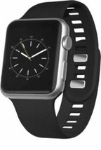 Silicone Sport Bande pour Apple Watch 42mm - Noir - £6.99 GBP
