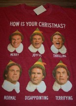 Elf Expressions Christmas T-Shirt Movie Mens Large Will Farrel New w/ Tag - £15.64 GBP