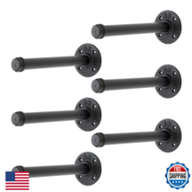 Home Expert 10" Black Industrial Pipe Floating Clothing Rack Wall Mounted - $81.42