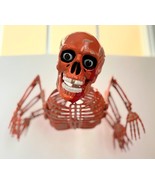 Vintage Halloween Orange Human Skeleton Spider 6 Legs + Fingers 11&quot; Length - $23.76