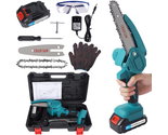 Mini Chainsaw 4 &amp; 6 Inch with 2 Batteries, Cordless Battery Powered   - £50.86 GBP