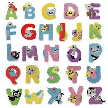Iron On Letter Patches, 2 Sets (52 Pieces) A-Z Cute Embroidery Alphabet ... - $19.99