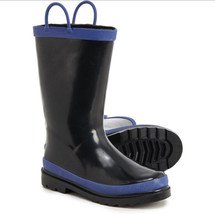 Deer Stags Cloudburst Kids Rain Boots Waterproof Little Boys Size 10 Black/ Blue - £23.16 GBP