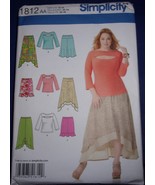 6Simplicity Misses/Women’s Skirts &amp; Knit Top Size 10-18 #1812 Uncut - $9.51 CAD