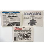 2002 Milwaukee Journal &amp; Sentinel Mini Newspaper LOT Of 3 Brewers Comics... - $5.92