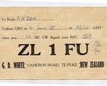 QSL Card ZL1FU Te Puke New Zealand 1958  - $9.90