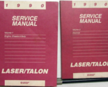 1990 EAGLE TALON &amp; PLYMOUTH LASER Service Shop Repair Manual Set OEM 2 V... - $54.99