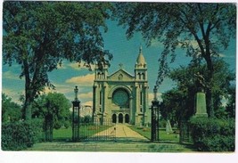 Manitoba Postcard St Boniface Near Winnipeg Basilica of St Boniface - £2.36 GBP