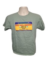 2012 NYRR Coogans 5k Race Salsa Blues & Shamrocks NYC Adult Small Green TShirt - £11.66 GBP