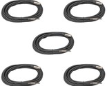 5 Pack Lot 50 Ft Xlr 3-Pin Male To 1/4&quot; Mono Shielded Microphone Mic Aud... - $85.49