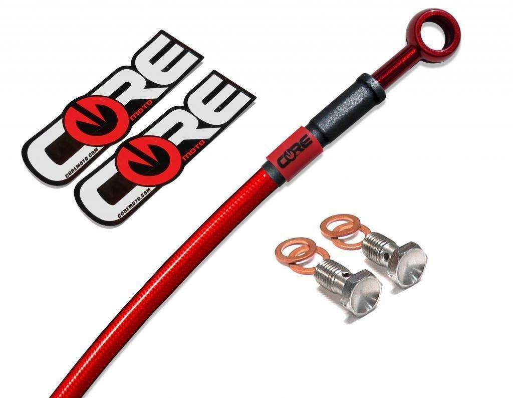 Suzuki Hayabusa 1999-2007 Red 36&quot; Extended Rear Brake Line Swingarm Exte... - $104.69