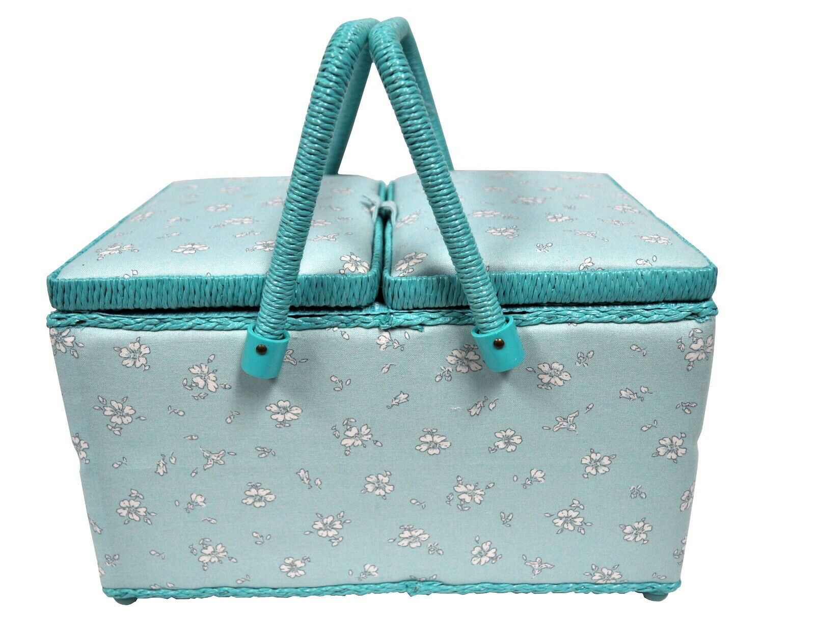 Primary image for Dual Lid Field Rose Sewing Basket