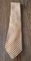 Tom James Executive Collection Gold and White Lattice Pattern Tie - £5.53 GBP