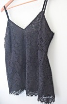 NEW! LAUREN Ralph Lauren Gorgeous Black Lace Sexy V-Neck Sleeveless Top 6 $155 - £32.71 GBP