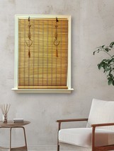 THY COLLECTIBLES Cordless Bamboo Window Blind Sun Shade, Light Filtering Roller  - $34.99+