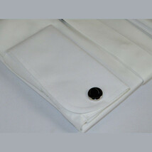 Men Sateen Cotton Blend Shirt Manschett Quesste Turkey Slim Fit 4130-02 Ivory image 4