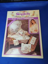 Basic Ribbon Embroidery Craft Instruction Book Simplicity #3762 C1994 - £8.18 GBP