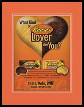 2005 Reese&#39;s Chocolate Lovers Cups Framed 11x14 ORIGINAL Advertisement - $34.64