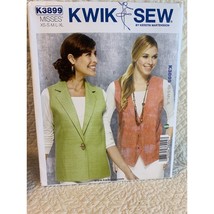 Kwik Sew Misses Vest Sewing Pattern sz Xsmall Small Medium Large XLarge ... - $14.15