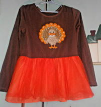 Girls Marmelatta Thanksgiving Turkey Tutu Tunic Dress size 5 - £6.42 GBP