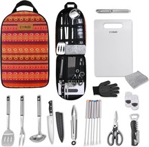 Outdoor Cookware Camping Set With Carrying Bag, Camping Accessories, 19 Pcs.. - £41.09 GBP