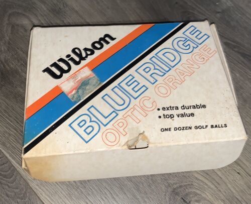 Primary image for Wilson Blue Ridge Optic Orange Vintage Box Of 12 Golf Balls
