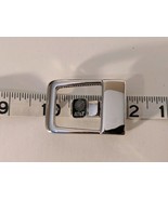Vintage AT&amp;T Advertisement Silver Pewter Belt Buckle Black Logo 2 Inches - $28.95 CAD