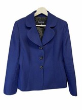 Evan Picone Career Casual Jacket Blazer Royal Blue &amp; Black Lined 10 - £23.17 GBP