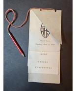 Vintage 1939 Richmond Indiana High School Senior-Faculty Dinner Dance Ca... - €33,70 EUR