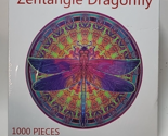 Bgraamiens Zentangle Dragonfly Color Challenge Round Jigsaw Puzzle - 100... - $24.74