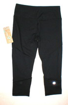 NWT Womens New Crop Capri Pants Run Yoga Pilates Mesh XS Black Scorpio Sol Barre - £62.35 GBP