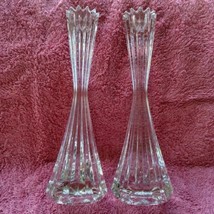 Mikasa Park Lane Austria  9&quot; candle sticks pair, orig tag, lite use,  heavy - $30.00