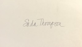 SADA THOMPSON AUTOGRAPHED Hand SIGNED 3x5 INDEX CARD Desperate Character... - £10.38 GBP