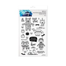 Simon Hurley Trick or Treat Stamp Set Happy Halloween Hey Pumpkin Best Witches - £17.37 GBP