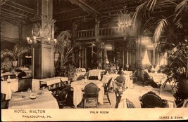 Palm Room Hotel Walton Interior Scene Philadelphia PA 1910 DB POSTCARD BK58 - £5.44 GBP
