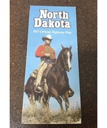 Vintage 1977 Official Highway Road Map North Dakota Art Link Governor - £5.91 GBP