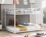Full Over Full Bunk Beds,Low Metal Bunk Beds With Ladder For Kids?No Box... - $463.99