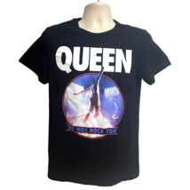 Queen Black Graphic Music Band T-Shirt Medium Freddy Mercury We Will Roc... - $19.79