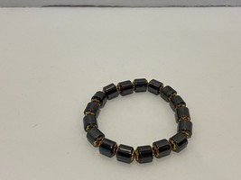 Stretch Bracelet Black Gold-tone Fashion Jewelry NWOT - £4.97 GBP