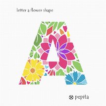 Pepita Needlepoint kit: Letter A Flower Shape, 7&quot; x 7&quot; - £39.74 GBP+