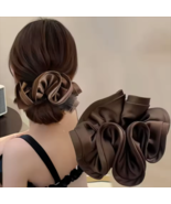 Women's Korean Satin Hair Scrunchie with Wide Ribbon — Elastic Hair Tie ... - $7.49