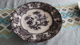 Antique 1840s T R Boote Shapoo Pattern Dark Blue Flow Plate 10.5&quot; Chippe... - £75.51 GBP