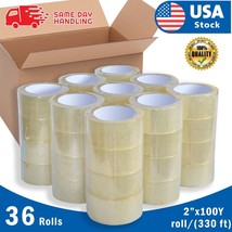 36 Rolls 2Inch X 100 Yards (328 Ft) Clear Carton Sealing Packing Package... - £96.39 GBP