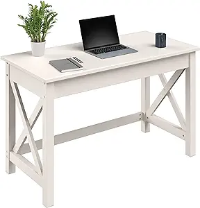 Lavish Home Writing Desk - Work Desk with X-Pattern Legs - for Office, B... - $196.99