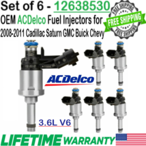 OEM ACDelco 6Pcs Fuel Injectors For 2008, 2009, 2010, 2011 Cadillac STS 3.6L V6 - £105.22 GBP
